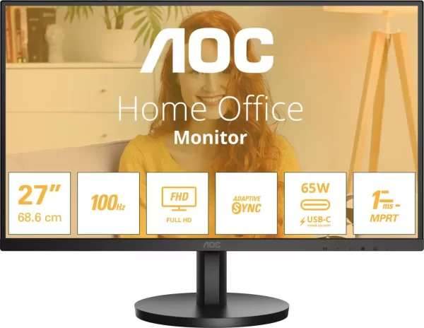 AOC 27B3CA2 27", HDMi, USB-C, USB HUB, 100Hz, 27B3CA2