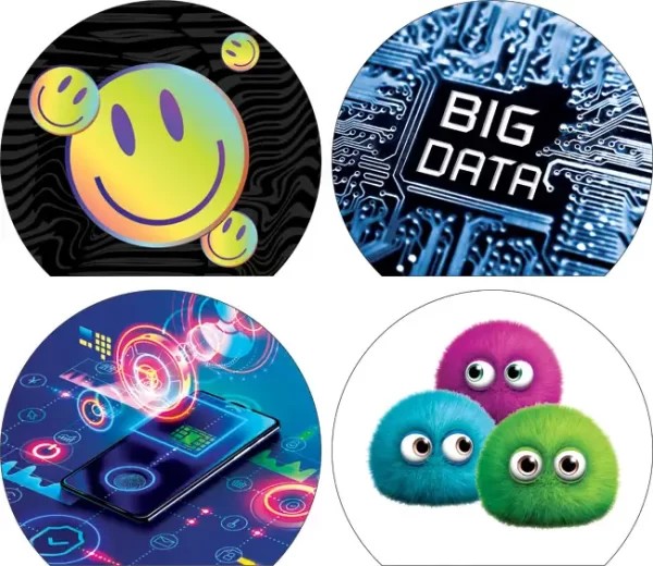 Podloga za miša neklizajuća 21x24 cm polukružna Erah sortirano