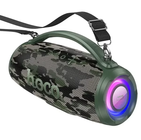 Bežični zvučnik LED 2 x 20W 4h HOCO HA4 kamuflažno zeleni, 6942007612272