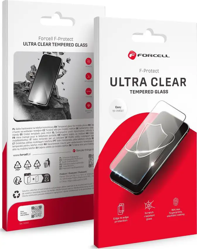 Kaljeno staklo za Samsung S26 ULTRA Forcell Ultra Clear Glass , crni rub