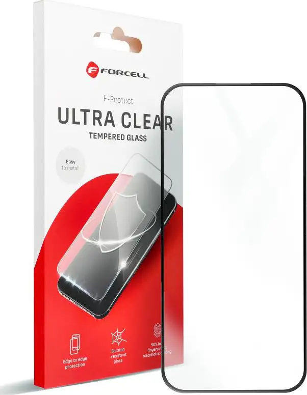 Kaljeno staklo za Samsung S26 ULTRA Forcell Ultra Clear Glass , crni rub - Slika 2