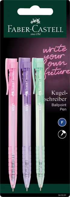 Olovka kemijska Needle RXP5 pk3 Faber-Castell 545391 sortirano blister