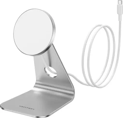 Vention 15W Magnetic Wireless Charger Stand with MagSafe 1M Silver