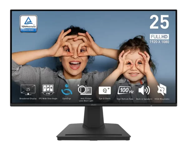 Monitor MSI PRO MP252, 25", FHD IPS 100Hz, HDMI, zvučnici