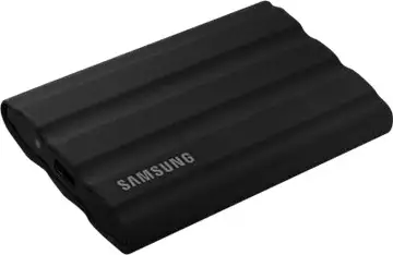 SAMSUNG T7 Shield Ext SSD 2000 GB USB-C black 1050/1000 MB/s 3 yrs, included USB Type C-to-C and Type C-to-A cables, Rugged storage featuring IP65 rated dust and water resistance and up to 3-meter dro