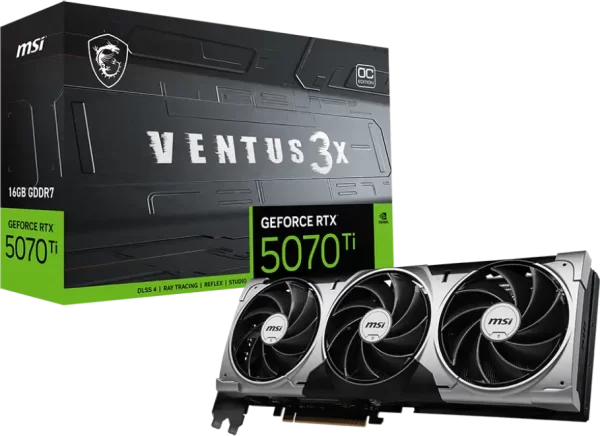 MSI GeForce RTX 5070 TI Ventus 3X OC 16GB GDDR7, PCIe 5.0, HDMI/3×DP