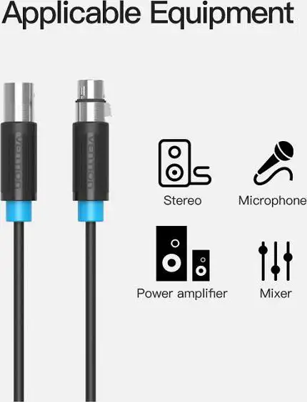Vention XLR Audio Extension Cable 5M Black - Slika 2