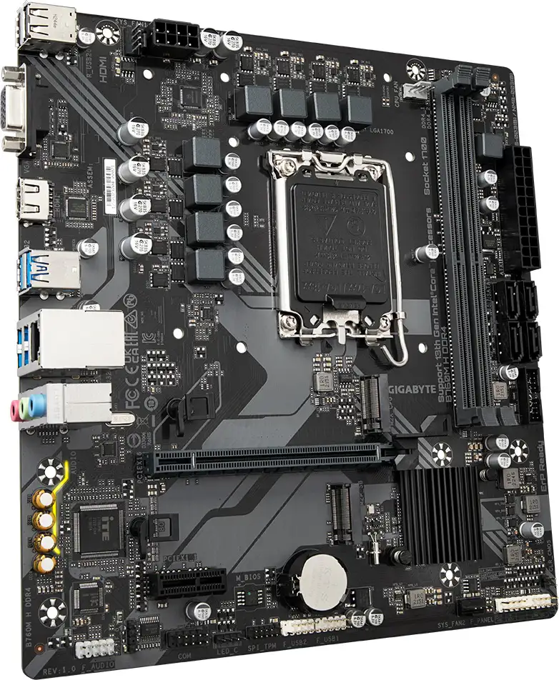 Gigabyte MB B760M H DDR4, S.1700, 2xDDR4/3200, PCIe 4.0, G-LAN, VGA/HDMI, mATX, B760M H DDR4