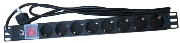 NaviaTec PDU (Power Distribution Unit) sa 8x Schuko priključaka, kabel Schuko, 19", PDU008