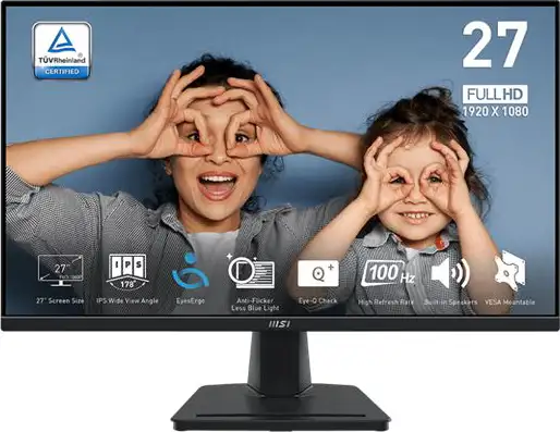 Monitor 27" MSI PRO MP275, IPS/100Hz/1ms/HDMI-VGA/Zvučnici/36m, 9S6-3PC3CM-048