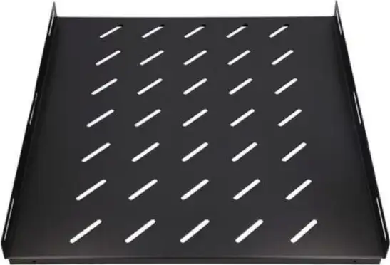 NaviaTec 19" Fixed shelf, 550mm, 1U, Black, SH-TX4P-550