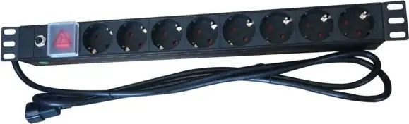 NaviaTec PDU (Power Distribution Unit) sa 8x Schuko priključaka, kabel C14, 19"