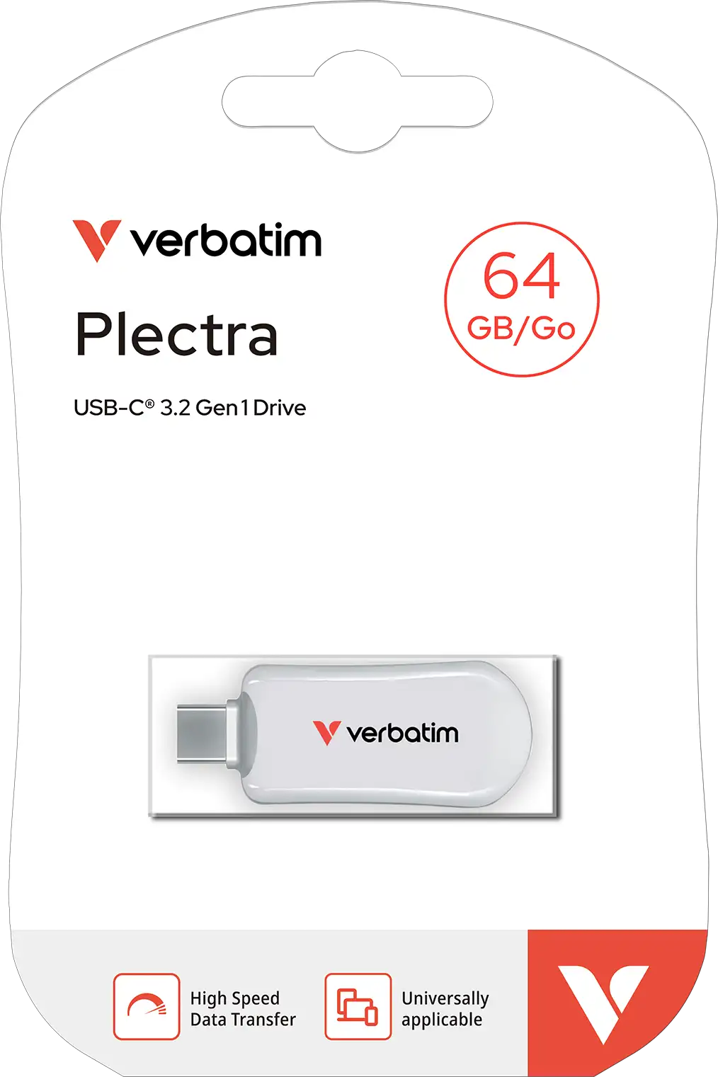 Verbatim Plectra USB-C Flash Drive 64GB, bijeli, 30228 - Slika 2