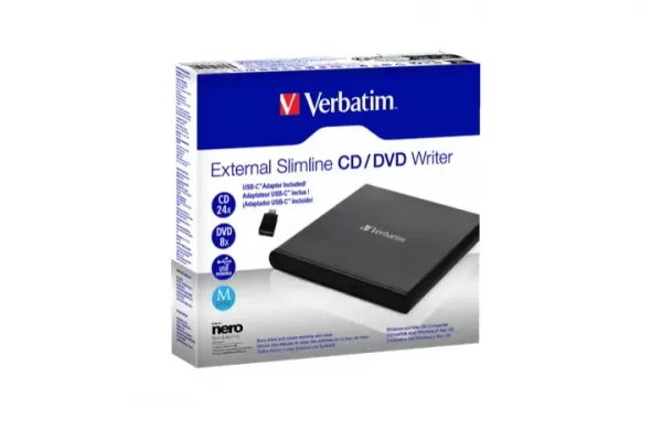 Vanjski snimač Verbatim CD/DVD, M-Disc kompatibilan, USB2.0, crni, #98938
