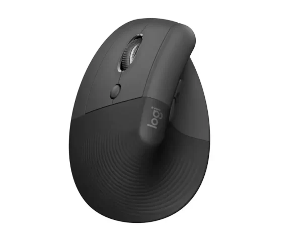 Logitech Lift, ergonomski miš za ljevake, crni, 910-006474