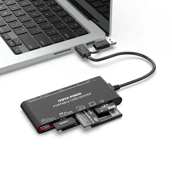 MAXPOWER ČITAČ KARTICA 7u1, CR324,USB-A i TYPE-C, 5Gbps