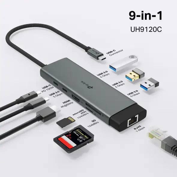 TP-Link UH9120C USB Type-C 9-Port Hub - Slika 2