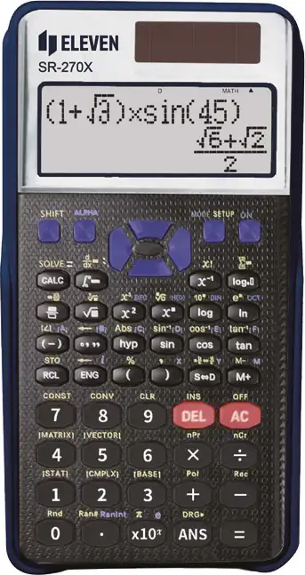 Kalkulator tehnički 10+2mjesta 417 funkcija Eleven SR-270X crni 000055740