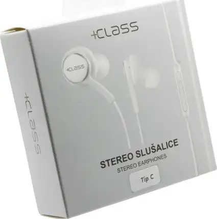 HANDS FREE +CLASS UNIVERZALNE TIP C AUDIO BIJELE