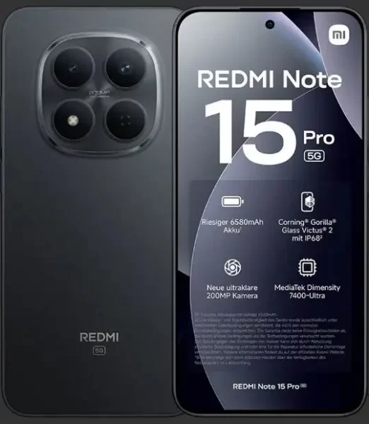 XIAOMI REDMI NOTE 15 PRO 5G 8/512GB CRNA