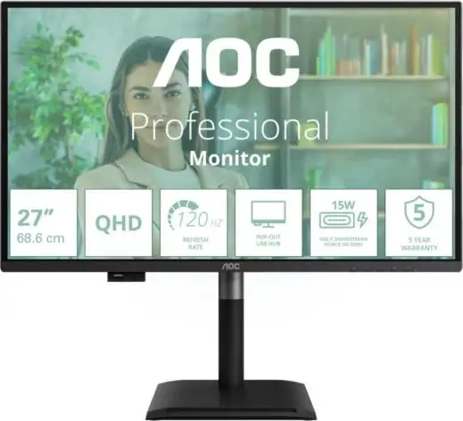 AOC LCD 27" 4ms, 120Hz, USB-C