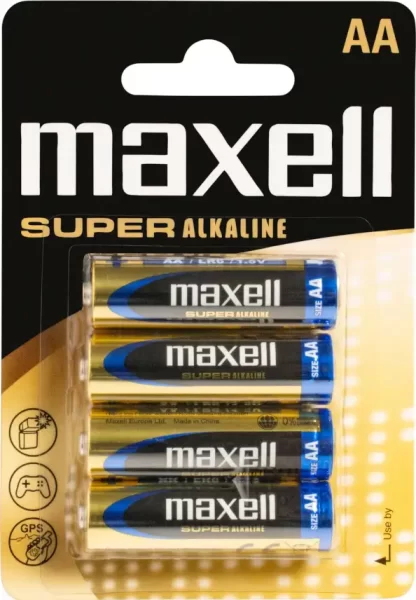 Maxell super alkalne baterije LR-6/AA, 4 komada