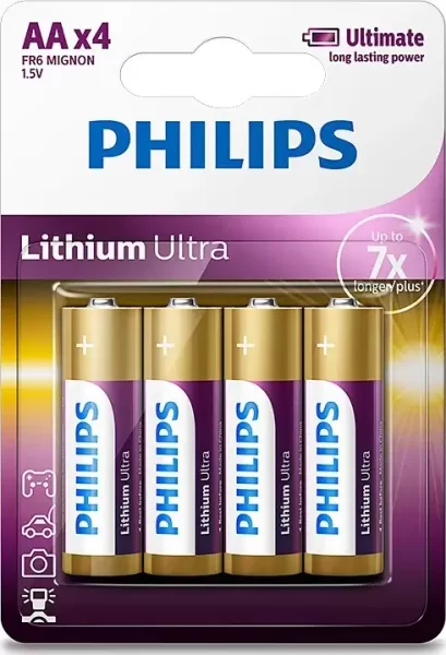 Philips Lithium ultra baterije AA, 4 komada