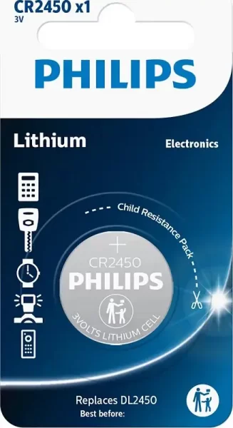 Philips baterija CR2450, 3V, 1 komad