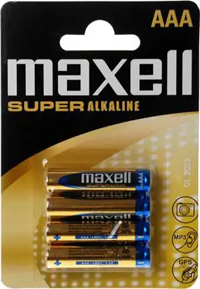 Maxell super alkalne baterije LR-3/AAA, 4 komada