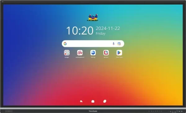 VIEWSONIC 75" 50 Multi touch, 9H, 500nits, 8GB RAM/128GB, Android 14, Black , IFP7551-3C