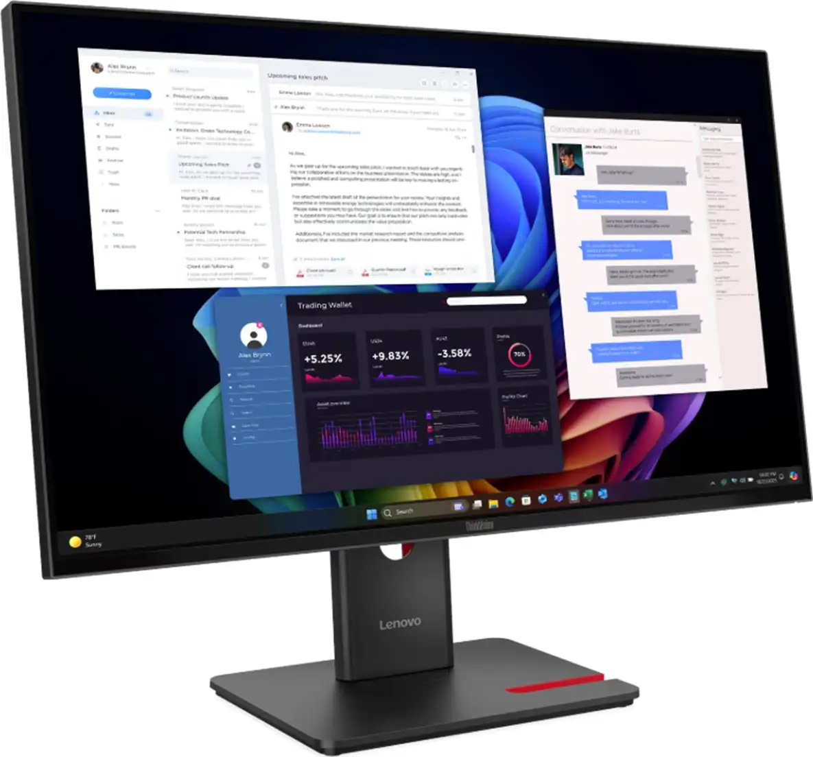 Lenovo T27UD-40 UHD IPS, HDMI, DP, USB-C, pivot, 64AFGAT2EU
