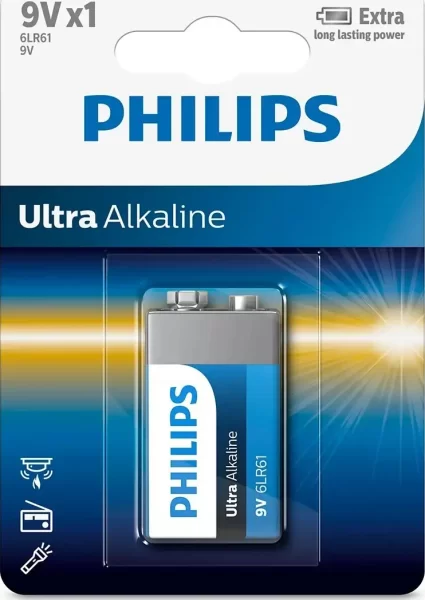Philips baterija 6LR61E1B, 9V