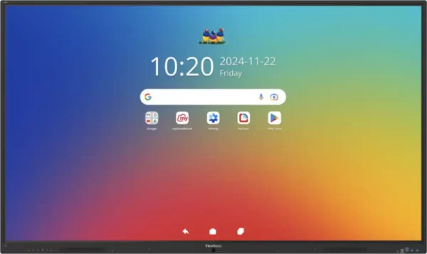 VIEWSONIC 75" 64 Multi touch, 9H, 450nits, 8GB RAM/128GB, Android 16, Black , IFP7535-1-1C