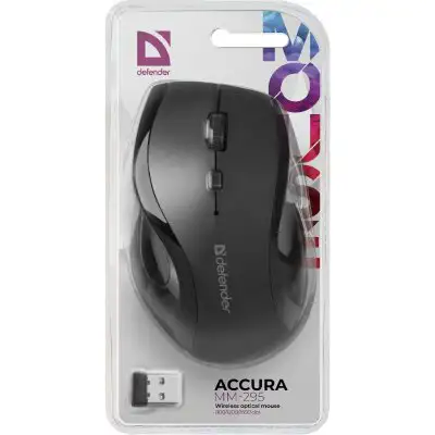 Miš Defender Accura MM-295, optički bežični, crni 52295 - Slika 3