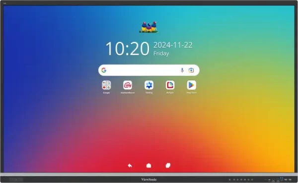 VIEWSONIC 65" 50 Multi touch, 9H, 500nits, 8GB RAM/128GB, Android 14, Black, IFP6551-3C