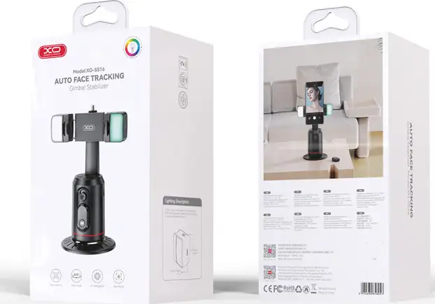 PAMETNI SELFI STATIV XO BLUETOOTH S PRAĆENJEM POKRETA ROTACIJA SS16 CRNI - Slika 2