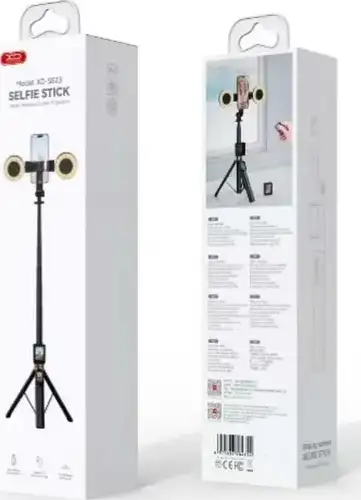 PAMETNI SELFI STATIV XO SMART BLUETOOTH S OSVJETLJENJEM SS23 CRNI