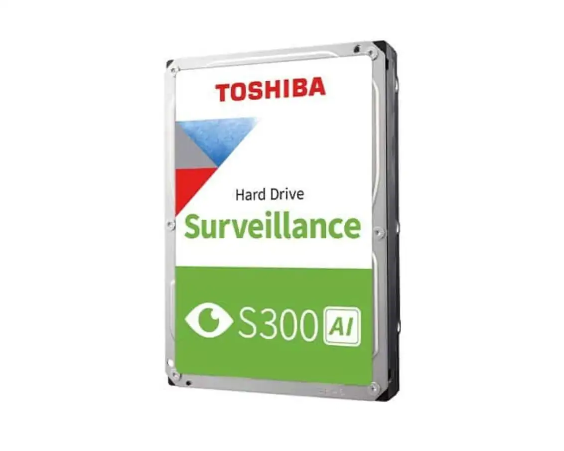 HDD Video Surveillance TOSHIBA S300 AI 8TB CMR, 3.5'', 512MB, 7200RPM, SATA, 64 cameras, 24/7, TBW: 550
