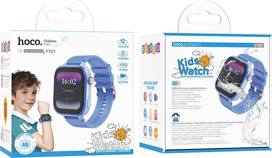 Pametni sat za djecu Hoco 1,83" 4G GPS s funkcijom poziva Y101 plavi - Slika 4