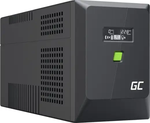 Green Cell UPS (UPSLM900) 1500VA/900W, Modified sine wave, Line Interactive AVR, LCD - Slika 3