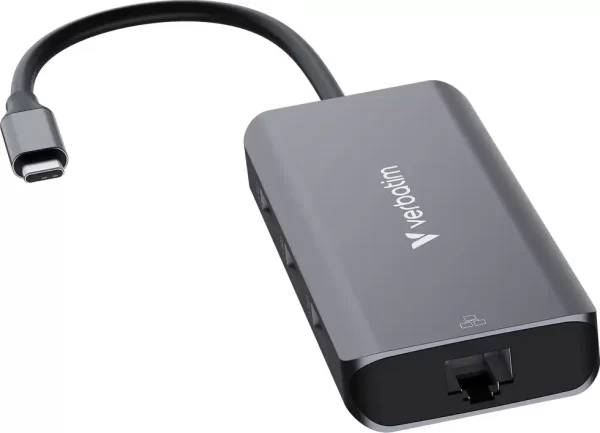 Verbatim USB-C Essentials Multiport Hub 6 priključaka: RJ45, HDMI, USB-C PD, 3 x USB-A 3.2 Gen 1