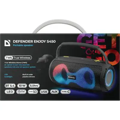 Prijenosni zvučnik Defender Enjoy S450, BT/FM/USB/microSD, RMS 10W 65451 - Slika 2
