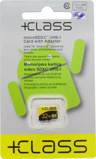 MEMORIJSKA KARTICA +CLASS MIKRO SD 32GB KLASA 10 HC