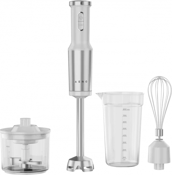 Hand Blender, 1200W in CB, White, Tiger Teeth Cutter, Whisk, Food Processor, Cup