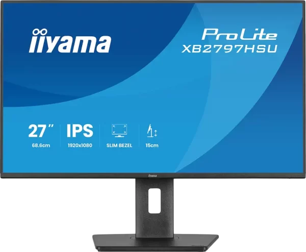 27" IPS panel, 1920x1080 at 120Hz, EyeComfort, 15cm height adjustable stand, 350cd/m2, Speakers, HDMI, DisplayPort, 1ms MPRT, USB 2x3.2 plus 2x USB-C