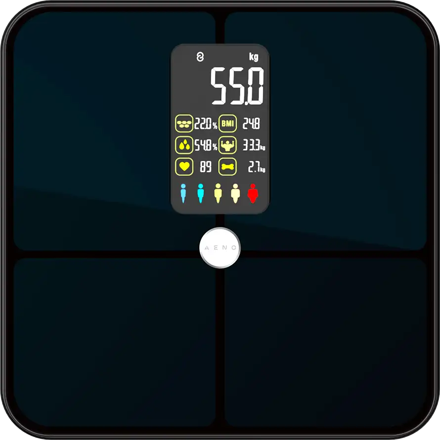 AENO Smart Body scales BS2S, 16 body metrics, up to 180kg, colorful display - Slika 2