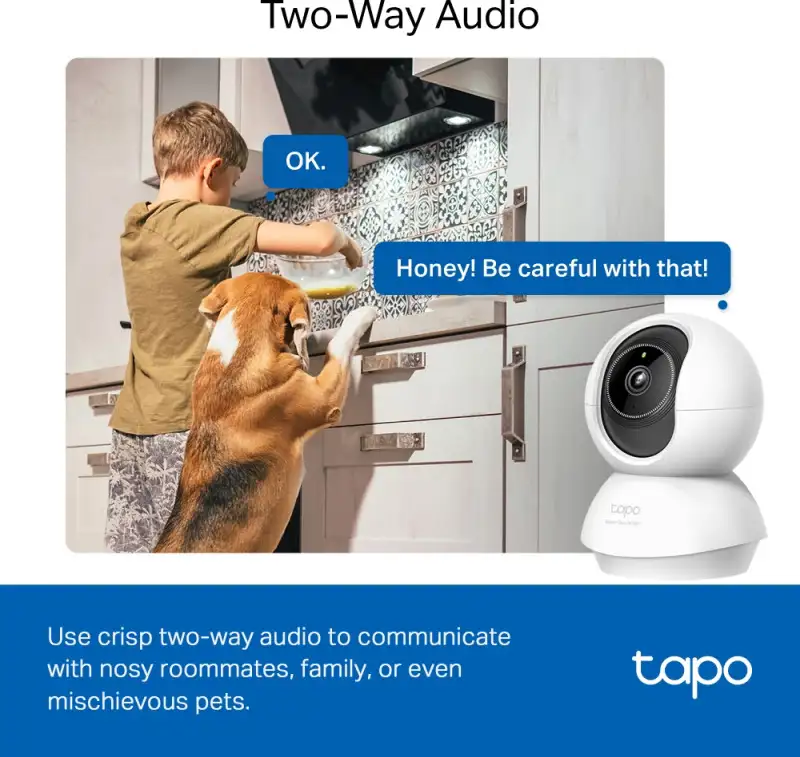 TP-Link Tapo C230 AI kamera 3K 5MP, H.264, 360°/114° Pan/Tilt, Advanced Night Vision, microSD, dvosmjerni audio, AI detekcija pokreta, Wi-Fi, Tapo app - Slika 5
