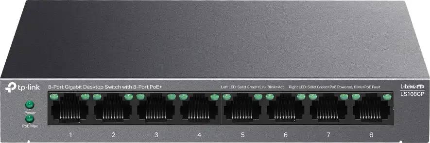 TP-Link 8-Port Gigabit Desktop Switch with 8-Port PoE+ - Slika 4