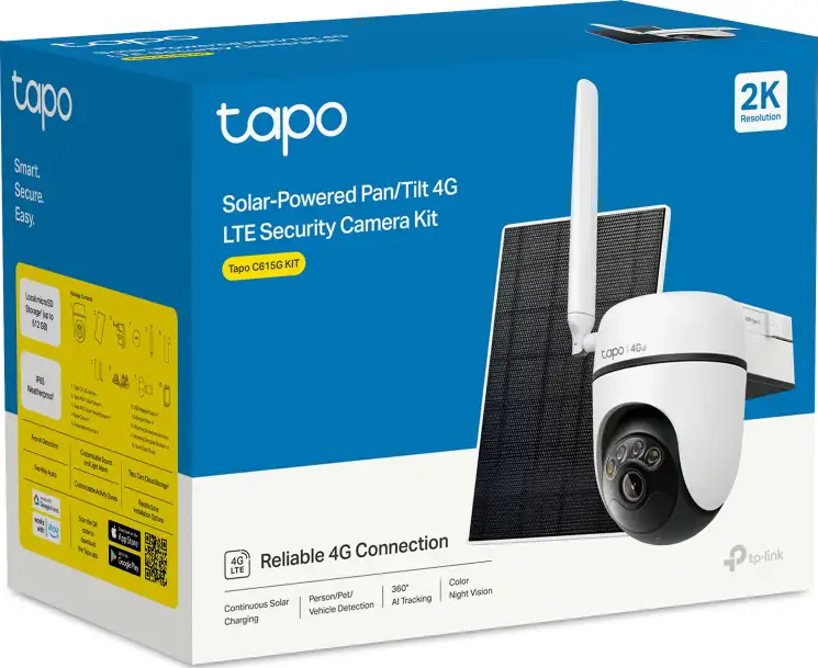 TP-Link Tapo C615G kamera + Tapo A201 Solar panel 2K 3MP, Color Night Vision, microSD, 2×Spotlights, dvosmjerni audio, detekcija pokreta, vodootporna IP65, Wi-Fi, Tapo app - Slika 3