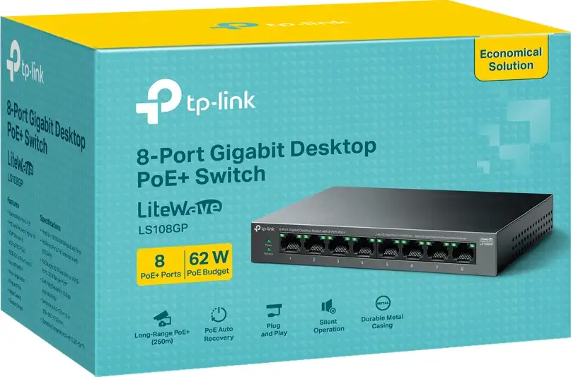 TP-Link 8-Port Gigabit Desktop Switch with 8-Port PoE+ - Slika 3